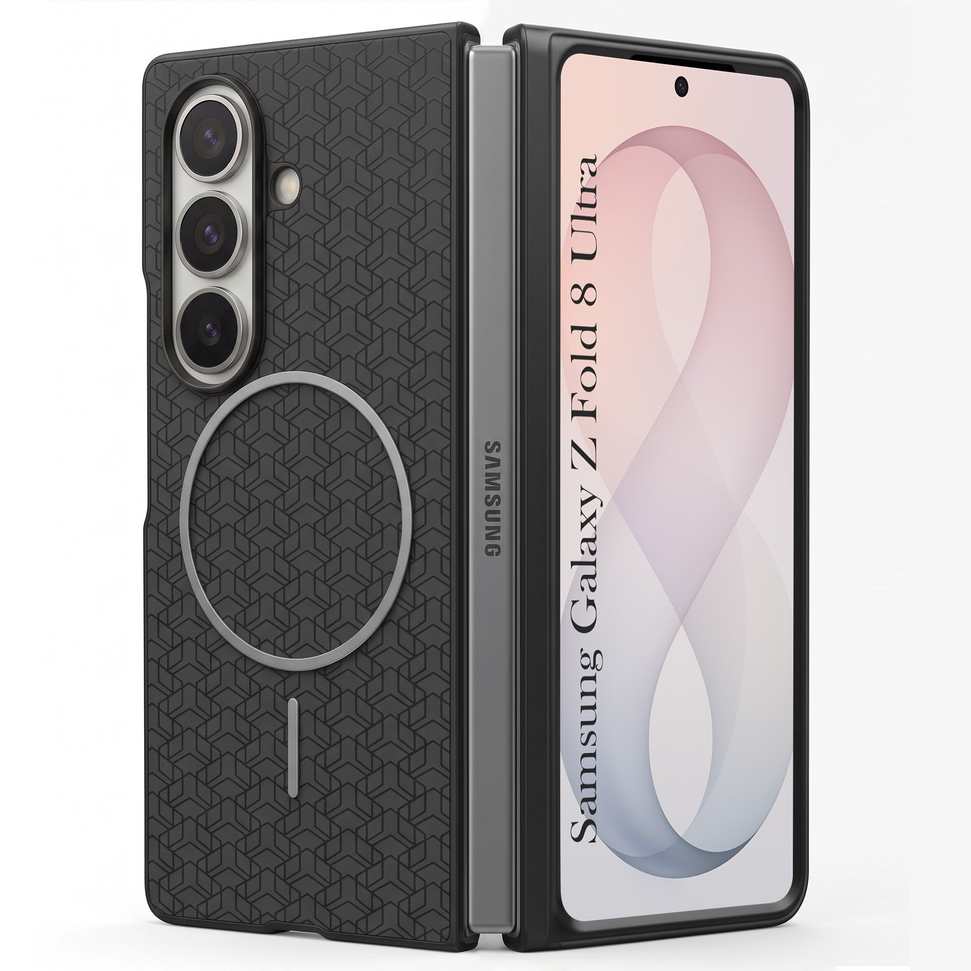 For Samsung Galaxy Z Fold 8 Ultra Back Cover Case Leather Finish (MagSafe Wireless Charging Compatible | Inside Microfiber Cloth)