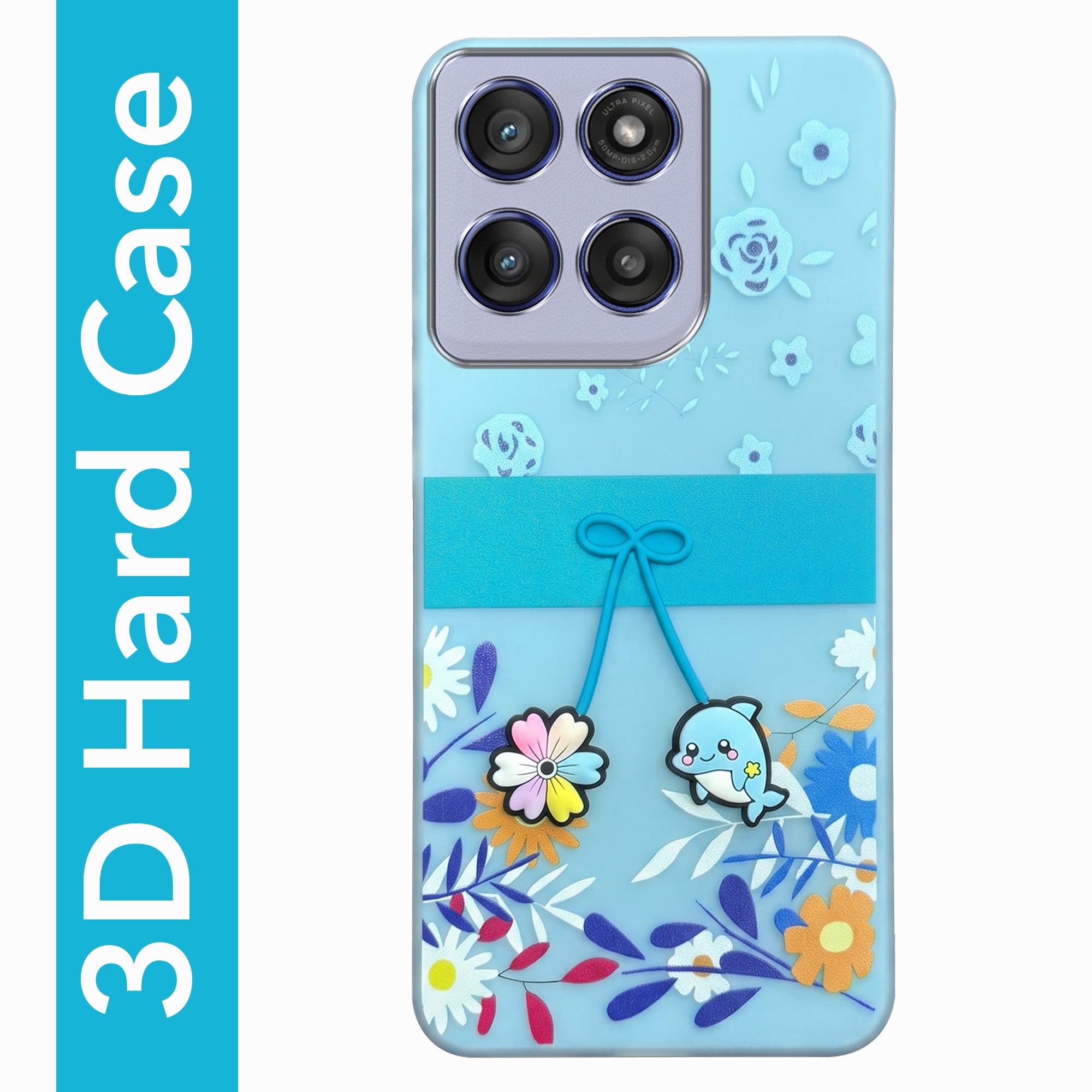 For Motorola Moto Edge 60 Stylus Back Cover Case (3D Cute Cartoons | Hard Back Side Soft | Matte Premium Finish | HD Printing)
