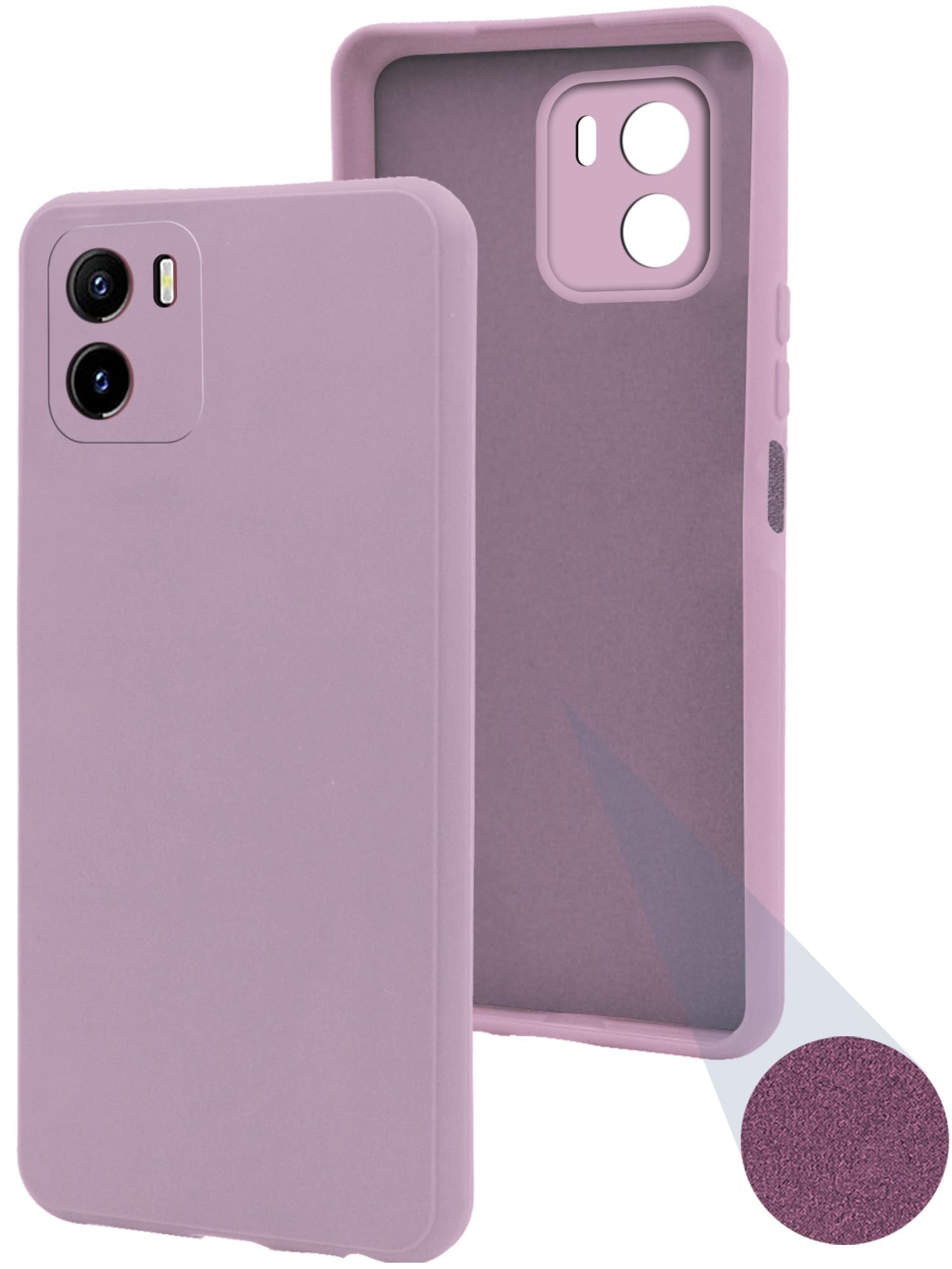 For Vivo Y15s (2021) | Y15A 2021 Back Cover Case ( Matte Finish Silicone with Inside Fiber cloth)