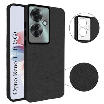 For Oppo Reno11 F 5G | Oppo Reno 11F 5G Back Cover Case (Glass Like Camera Protection | Leather Feel | Minimalist Professional Grip)