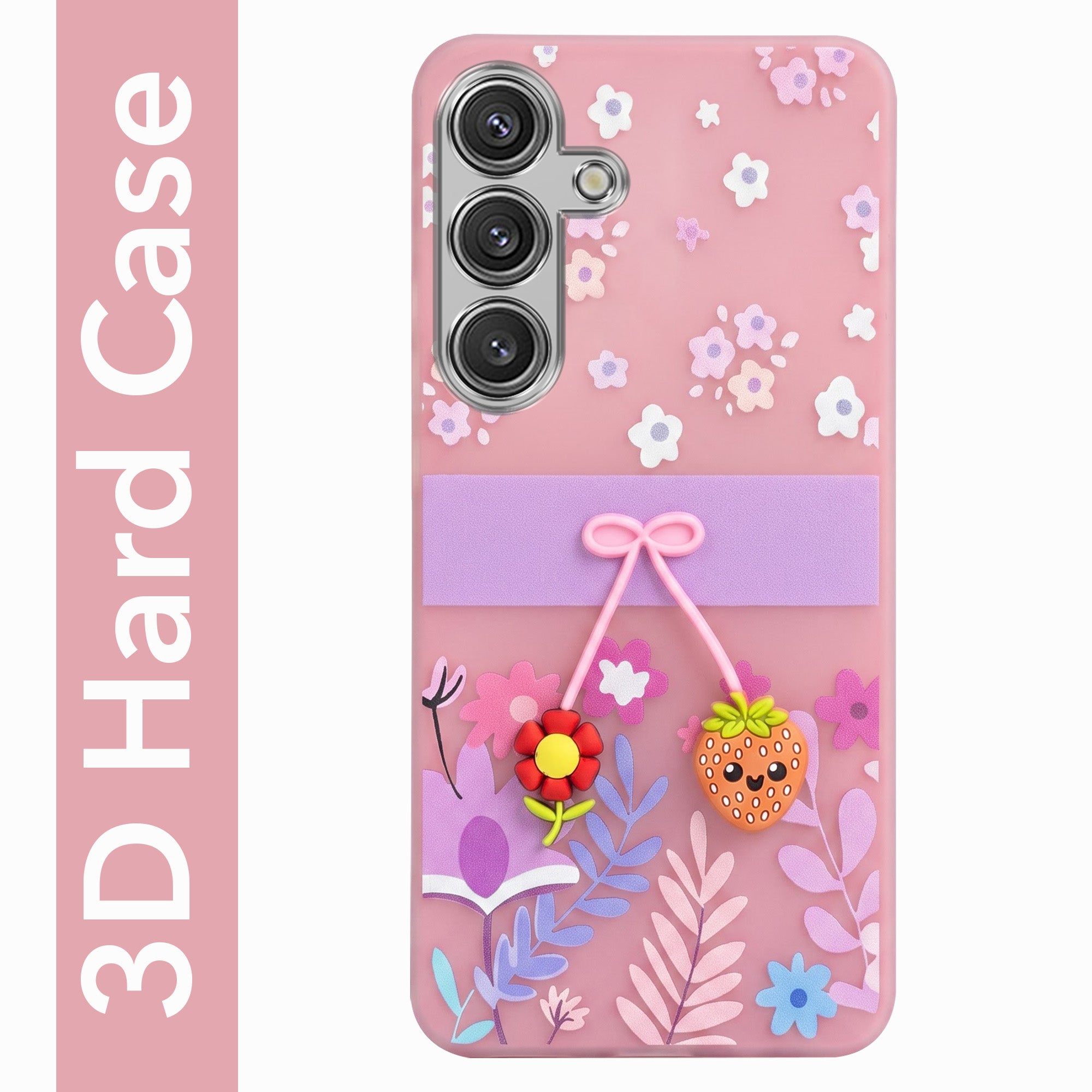 For Samsung Galaxy S24 Back Cover Case (3D Cute Cartoons | Hard Back Side Soft | Matte Premium Finish | HD Printing) (Copy)