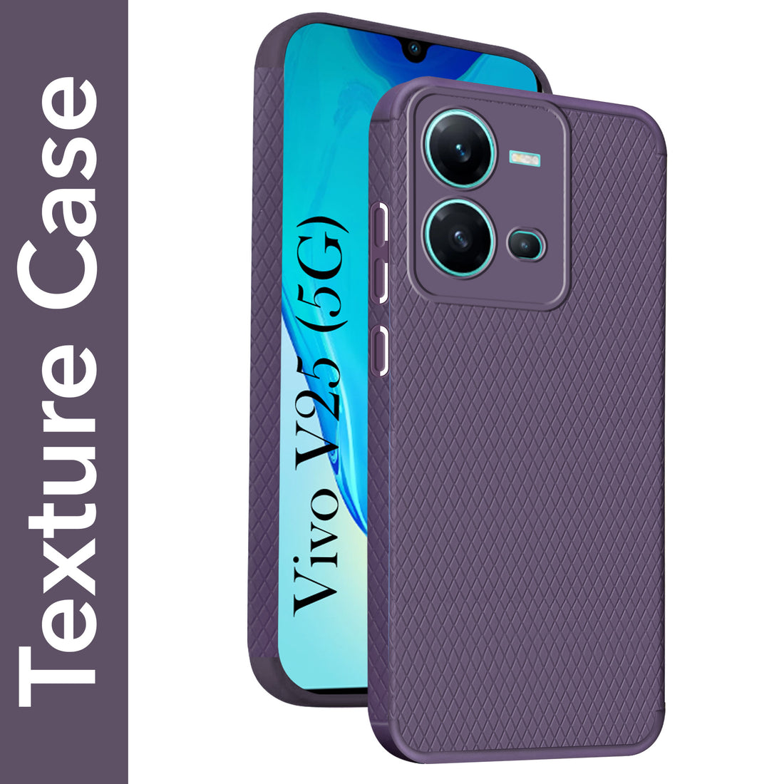 For Vivo V25 5G Back Cover Case (Liquid Silicone | Side Grip | Camera Protection)