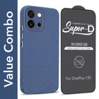 For OnePlus 13S Combo with Back Cover and 9H Tempered Glass (Lifetime Anti-Yellow | Crystal Clear Shockproof | Oleophobic Coating Screen Glass)