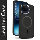 For Vivo iQOO 15R 5G Back Cover Case Leather Finish (MagSafe Compatible Wireless Charging | Soft Touch | Camera Bump Protection)
