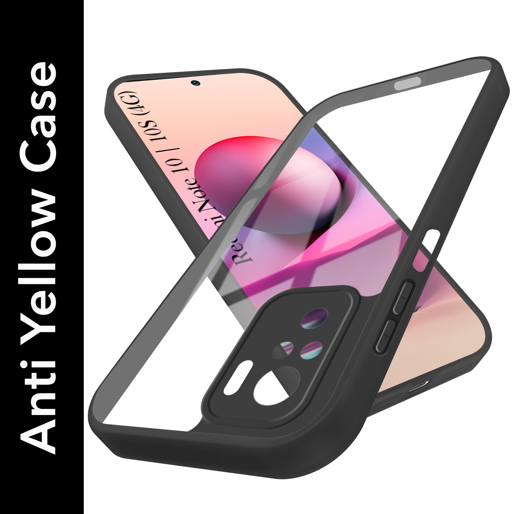 For Redmi Note 10 | Note 10S Back Cover Case Ultra-Hybrid (Lifetime Anti Yellow | Anti Scratch | Crystal Clear Shockproof)