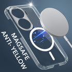 For Oppo Reno11 Pro 5G Back Cover Case Lifetime Anti-Yellow MagSafe Compatible Clear (Sleek Hard Crystal | Shockproof and Camera Protection)