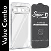 For Google Pixel 11 Pro XL Combo with Back Cover and 9H Tempered Glass (Lifetime Anti-Yellow | Sleek Hard Crystal | Oleophobic Coating Screen Glass)