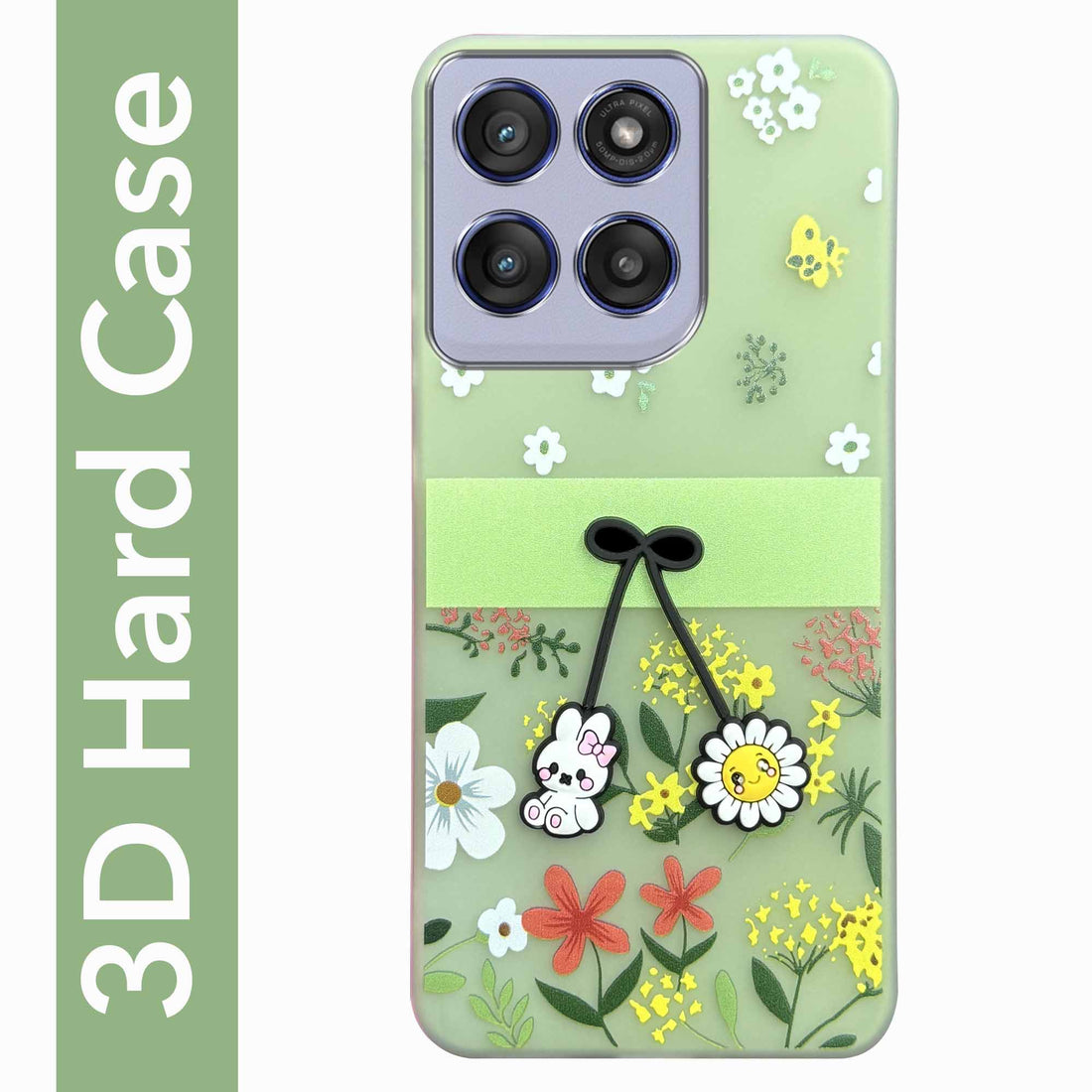 For Motorola Moto Edge 60 Stylus Back Cover Case (3D Cute Cartoons | Hard Back Side Soft | Matte Premium Finish | HD Printing)