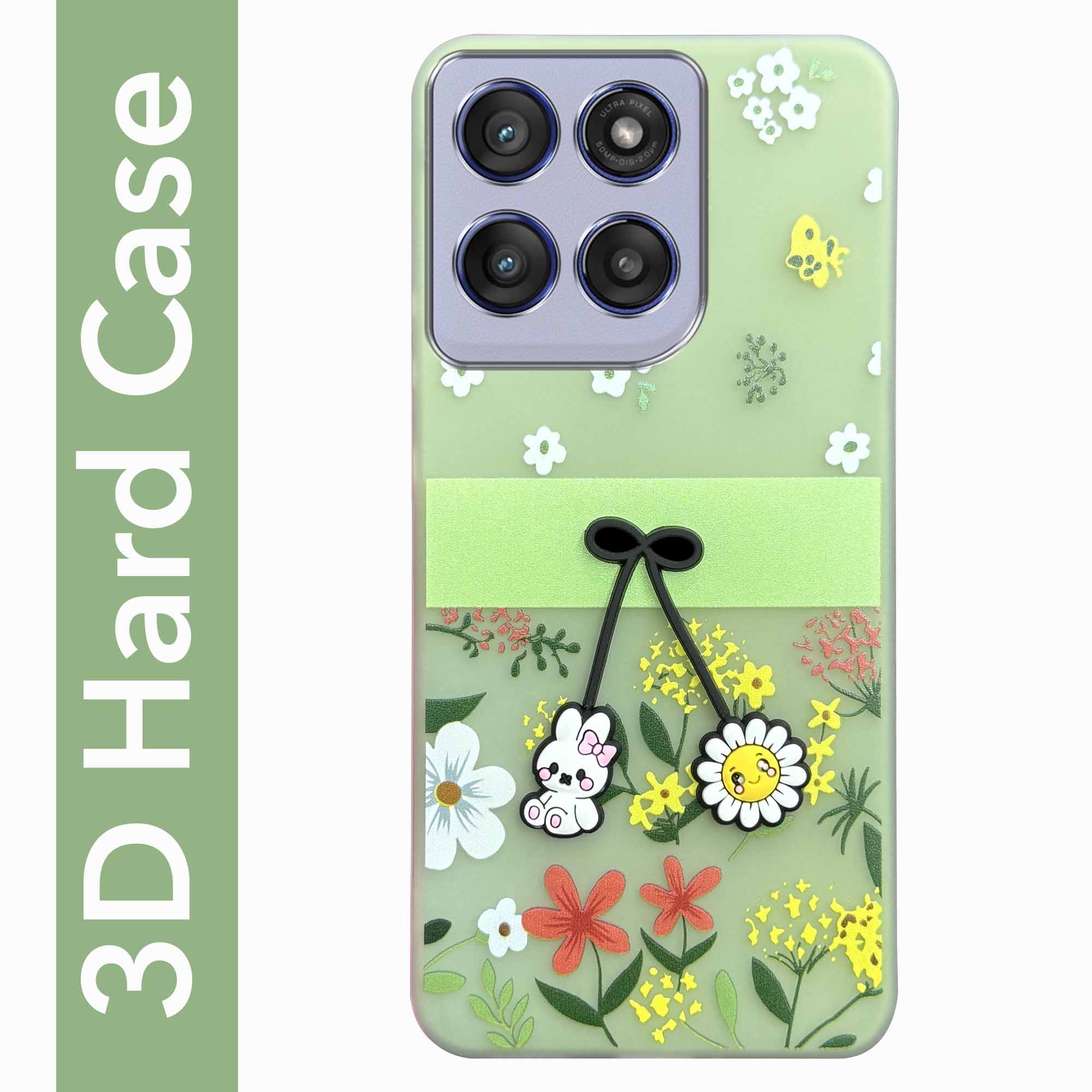 For Motorola Moto Edge 60 Stylus Back Cover Case (3D Cute Cartoons | Hard Back Side Soft | Matte Premium Finish | HD Printing)