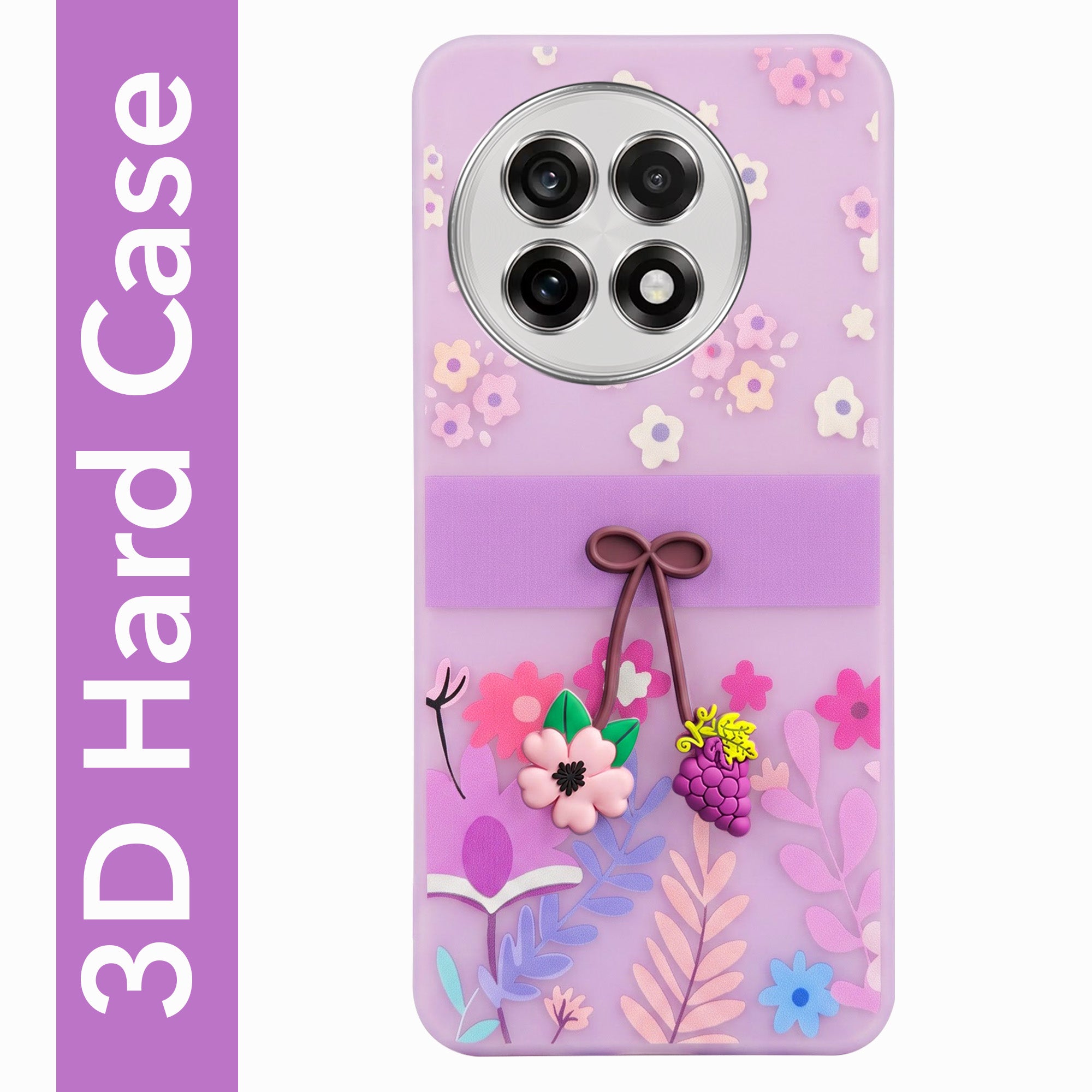 For OnePlus 13R Back Cover Case (3D Cute Cartoons | Hard Back Side Soft | Matte Premium Finish | HD Printing)