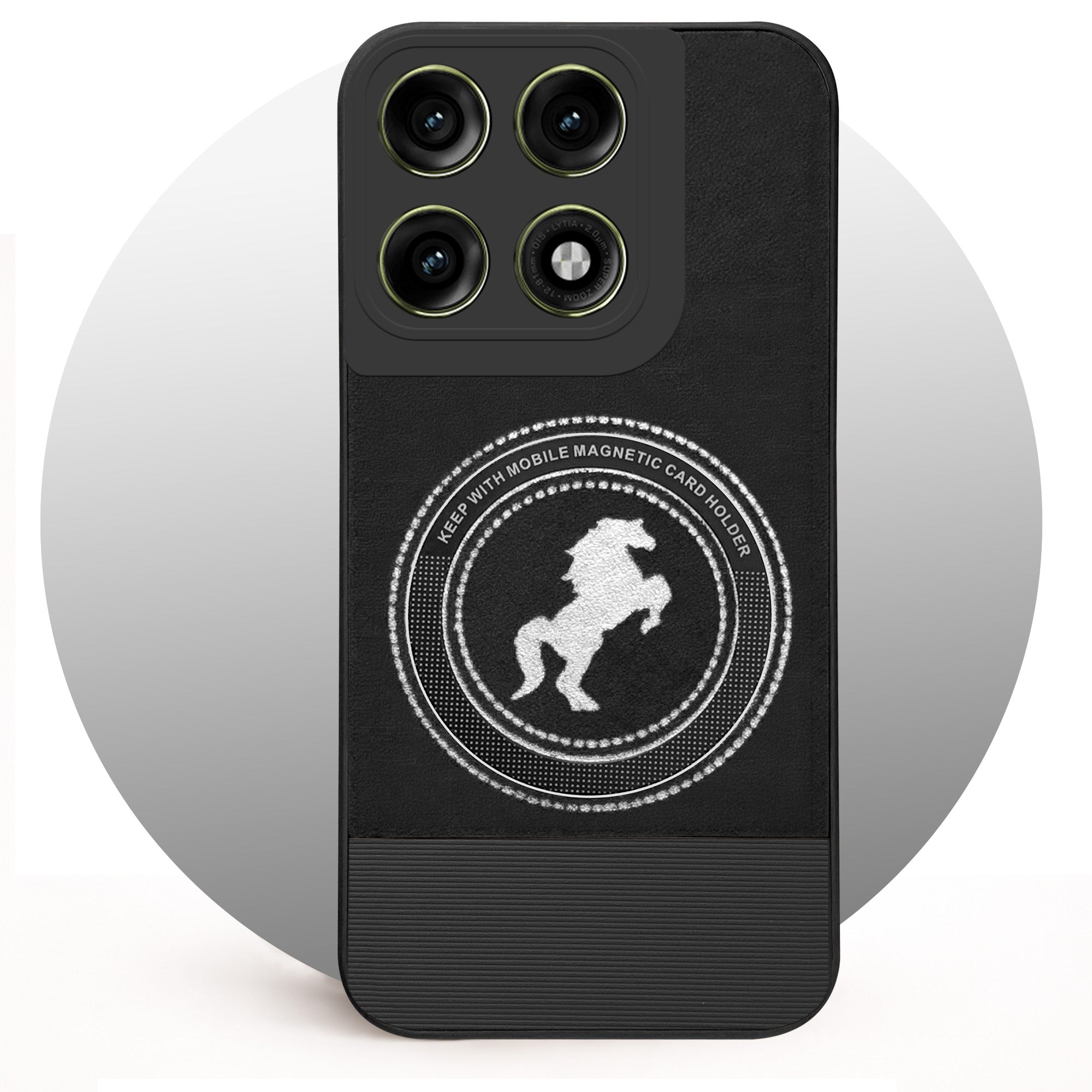 For Motorola Moto Edge 70 Pro Back Cover Case PU Leather Finish (Professional Minimalist Texture | MagSafe Compatile | Camera Protection | Sleek Sober Formal)