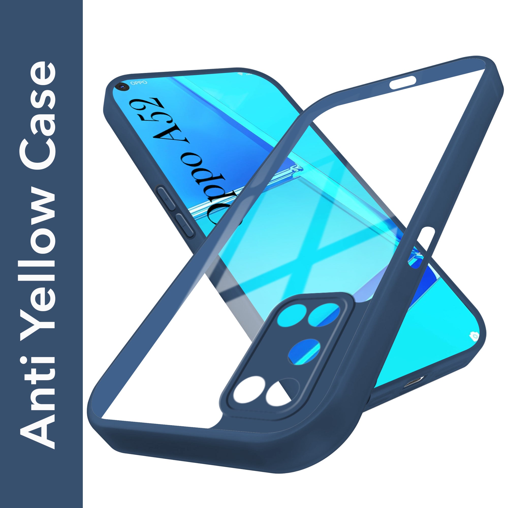 For Oppo A52 Back Cover Case Ultra-Hybrid (Lifetime Anti Yellow | Anti Scratch | Crystal Clear Shockproof)