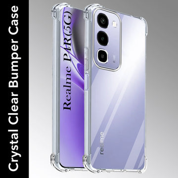For Realme P4R 5G Back Cover Shockproof Crystal-Clear (Drop & Camera Protection | Hard Polycarbonate)