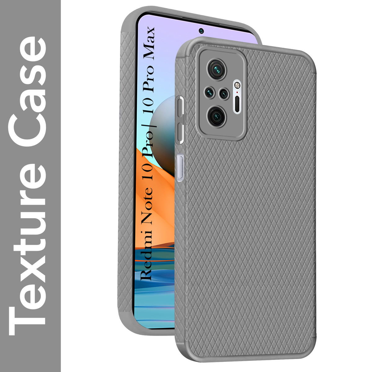 For Xiaomi Mi Redmi Note 10 Pro | 10 Pro Max Back Cover Case Max Liquid Silicone (Camera Protection | Side Grip Texture | Soft and Flexible)