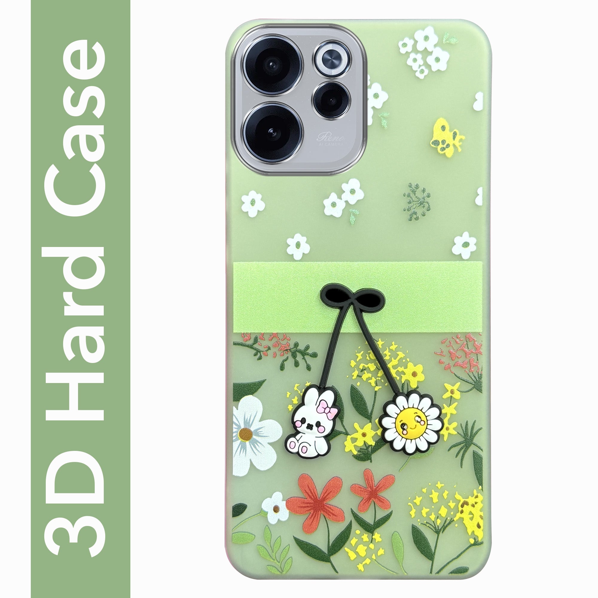 For Oppo Reno 15c Back Cover Case (3D Cute Cartoons | Hard Back Side Soft | Matte Premium Finish | HD Printing)