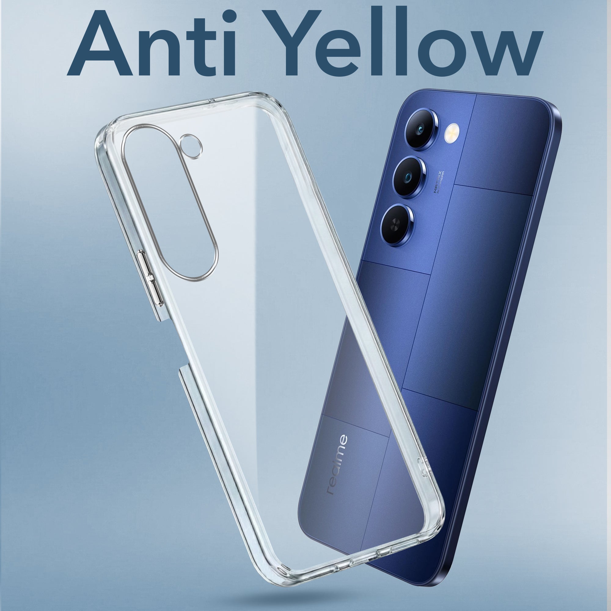 For Realme P4 Lite 5G | Narzo 100 Lite 5G Back Cover Case Lifetime Anti-Yellow Clear (Sleek Hard Crystal | Shockproof and Camera Protection)