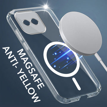 For Vivo iQOO 15R 5G Back Cover Case Lifetime Anti-Yellow MagSafe Compatible Clear (Sleek Hard Crystal | Shockproof and Camera Protection)