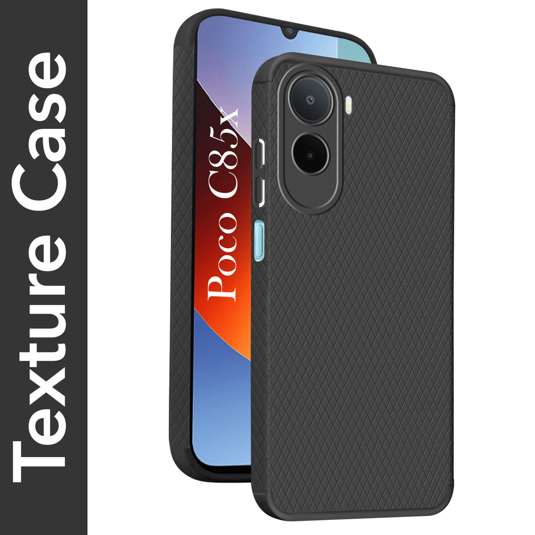 For Poco C85x 5G Back Cover Case Liquid Silicone (Camera Protection | Side Grip Texture | Soft and Flexible)