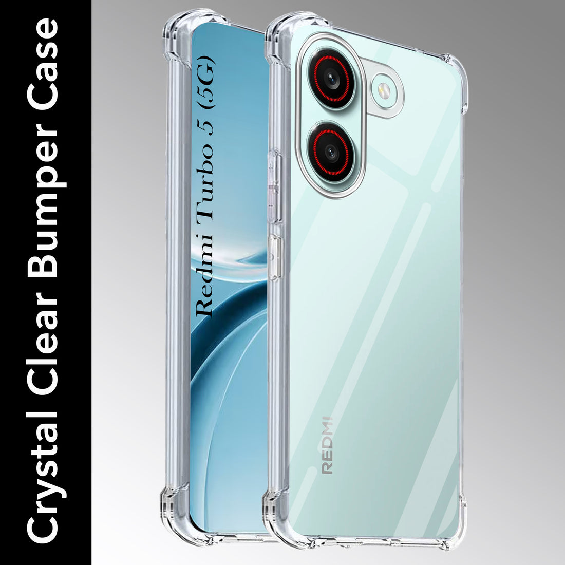 For Redmi Turbo 5 Back Cover Shockproof Crystal-Clear (Drop & Camera Protection | Hard Polycarbonate)