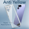 For Tecno Pova Curve 2 Back Cover Case Lifetime Anti-Yellow Clear (Sleek Hard Crystal | Shockproof and Camera Protection)