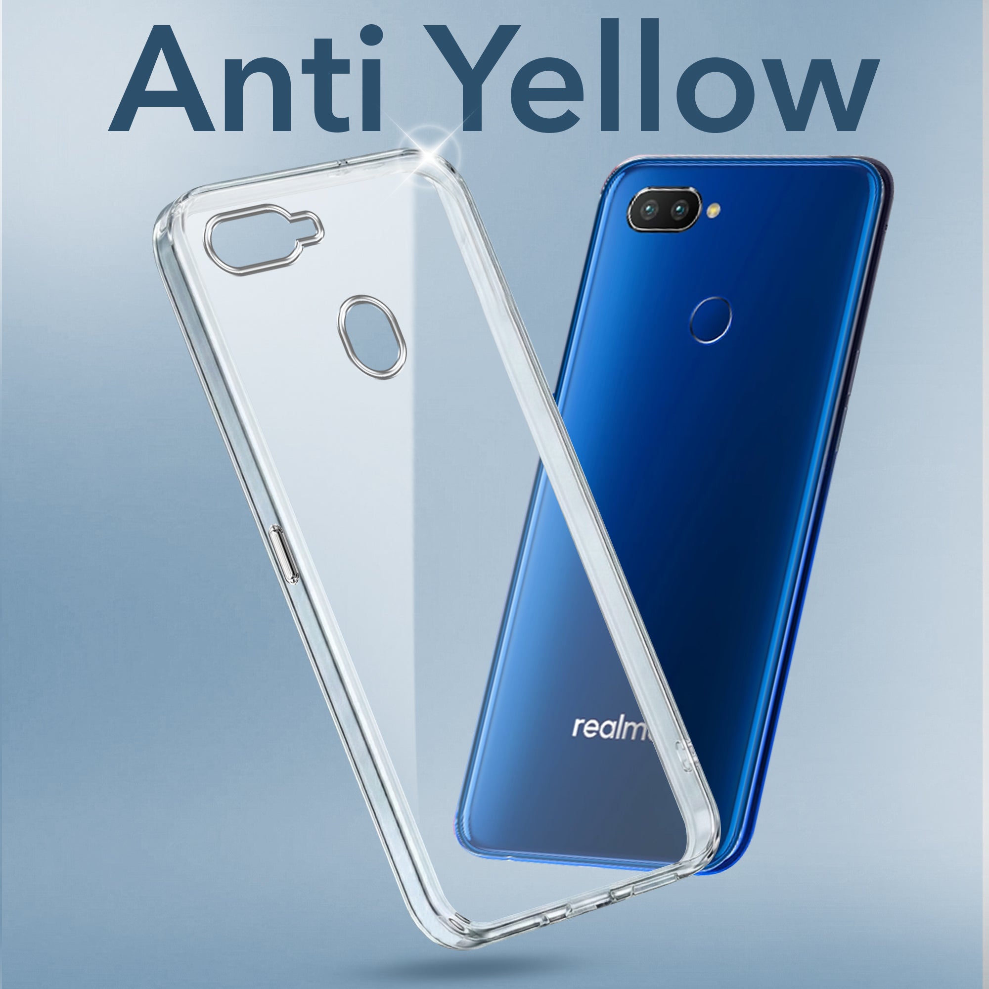 For Realme 2 Pro | Realme U1 Back Cover Case Lifetime Anti-Yellow Clear (Sleek Hard Crystal | Shockproof and Camera Protection)