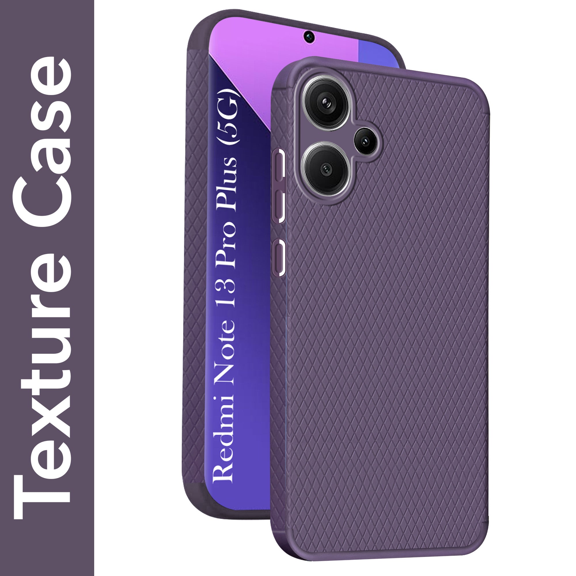 For Redmi Note 13 Pro Plus Back Case Cover (Liquid Silicone | Camera Protection | Side Grip)