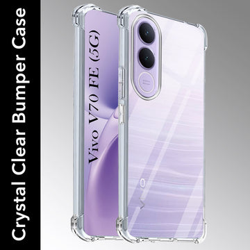 For Vivo V70 FE 5G Back Cover Shockproof Crystal-Clear (Drop & Camera Protection | Hard Polycarbonate)
