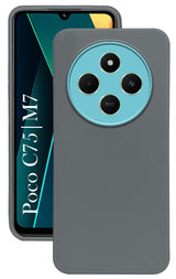 For Poco C75 | Poco M7 Back Cover Case ( Dual Color Matte Finish | Full Camera Protection | Sleek and Professional)