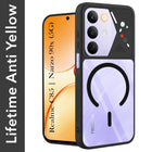 For Realme C85 5G | Realme Narzo 90x  Back Cover Case Lifetime Anti-Yellow Clear (Camera Protection | Side Grip | Wireless MagSafe Compatible)
