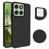 For Motorola Moto Edge 60 Back Cover Case (Glass Like Camera Protection | Leather Feel | Minimalist Professional Grip)