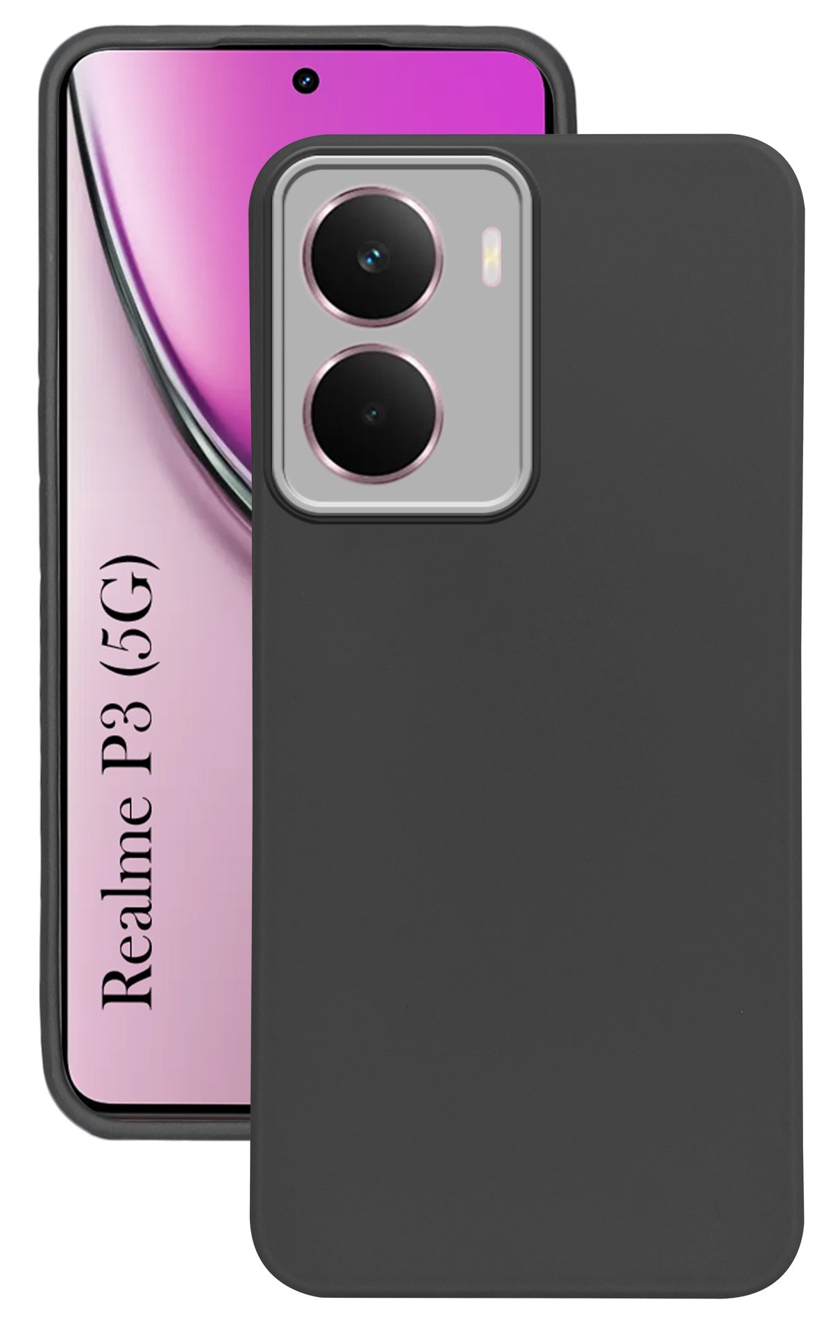 For Realme P3 Back Cover Case ( Dual Color Matte Finish | Full Camera Protection | Sleek and Professional)