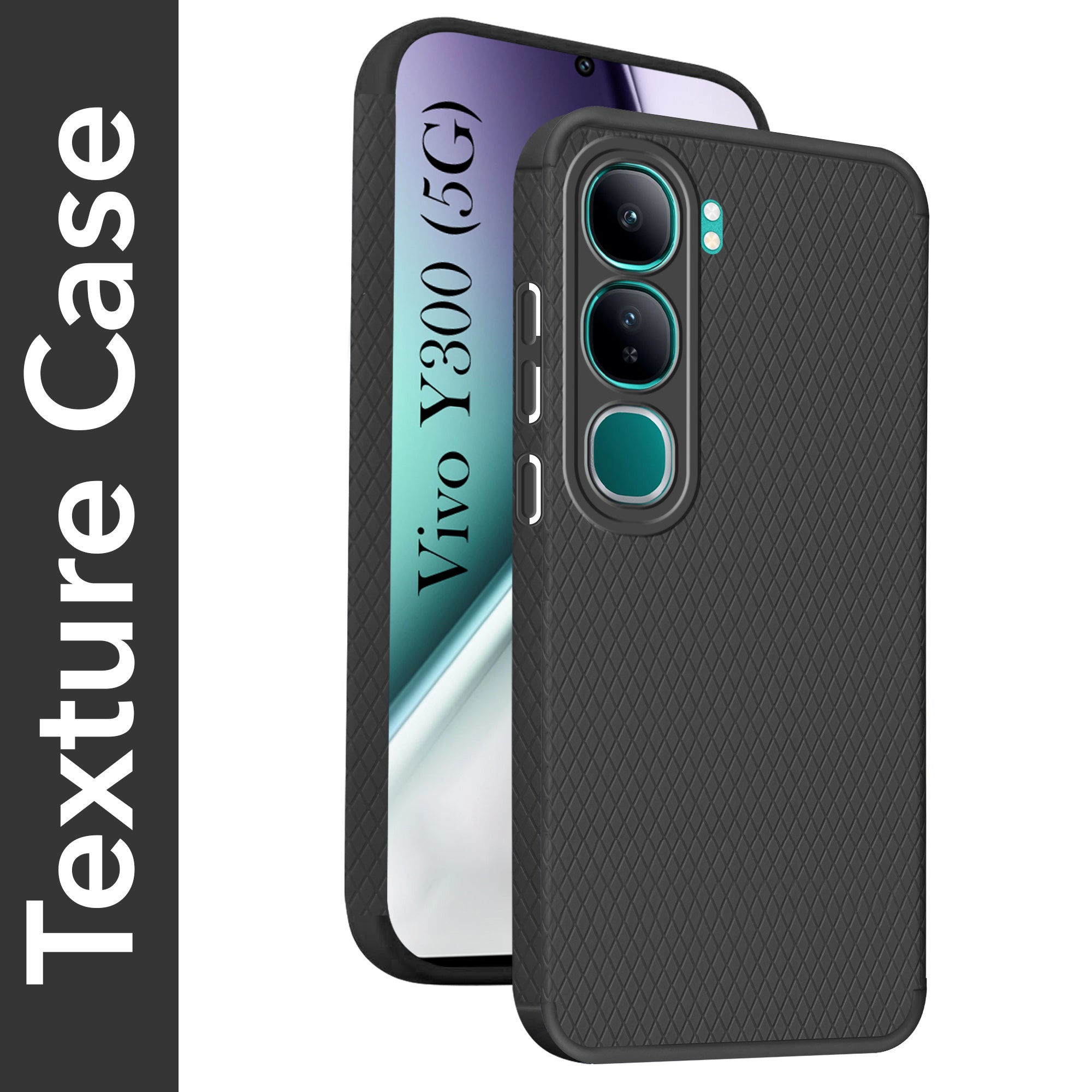 For Vivo Y300 Back Cover Case (Liquid Silicone | Side Grip | Camera Protection)