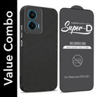 For Motorola Moto G96 Combo with Back Cover and 9H Tempered Glass (Liquid Silicone | Camera Protection | Oleophobic Coating Screen Glass)