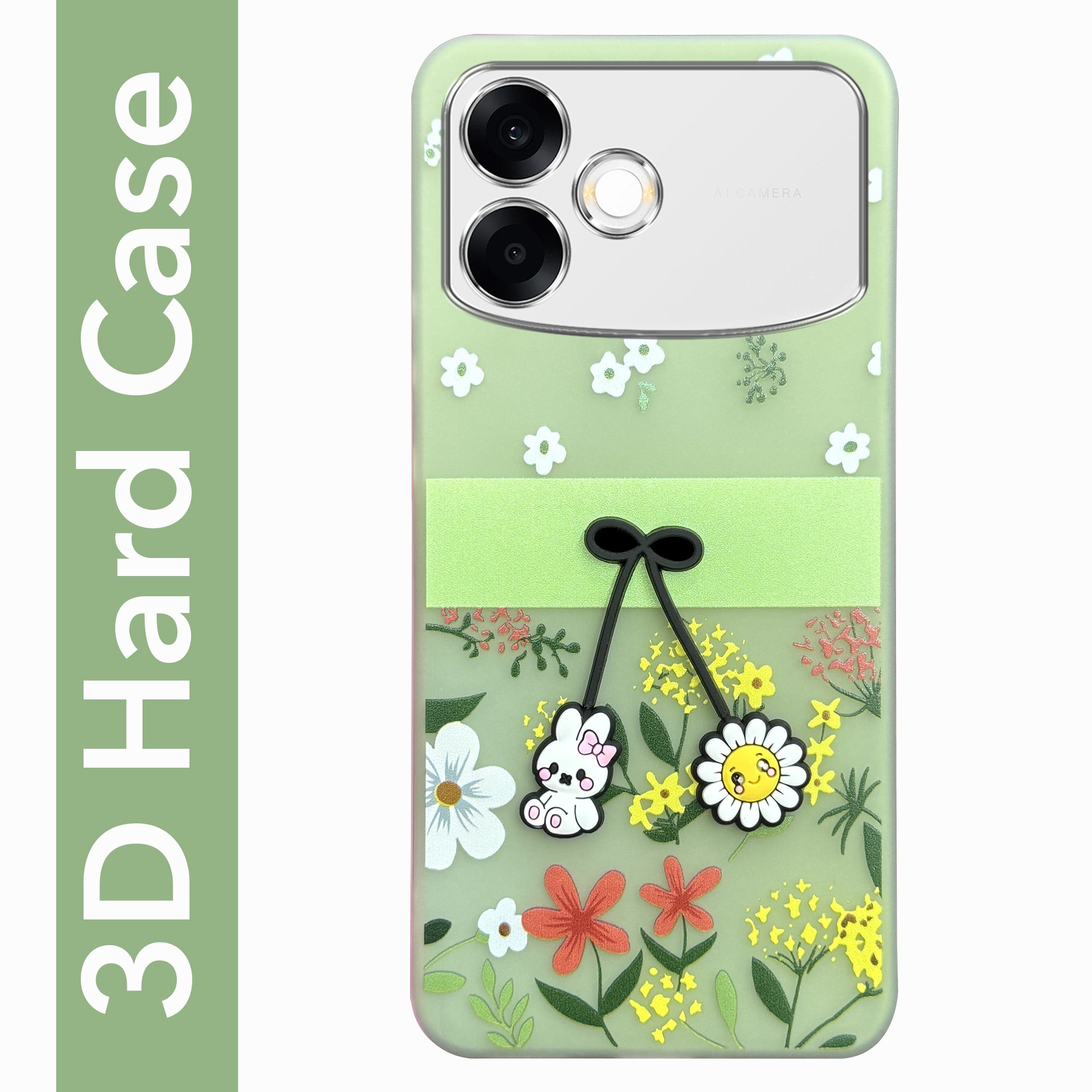 For Oppo F33 Pro 5G Back Cover Case (3D Cute Cartoons | Hard Back Side Soft | Matte Premium Finish | HD Printing)
