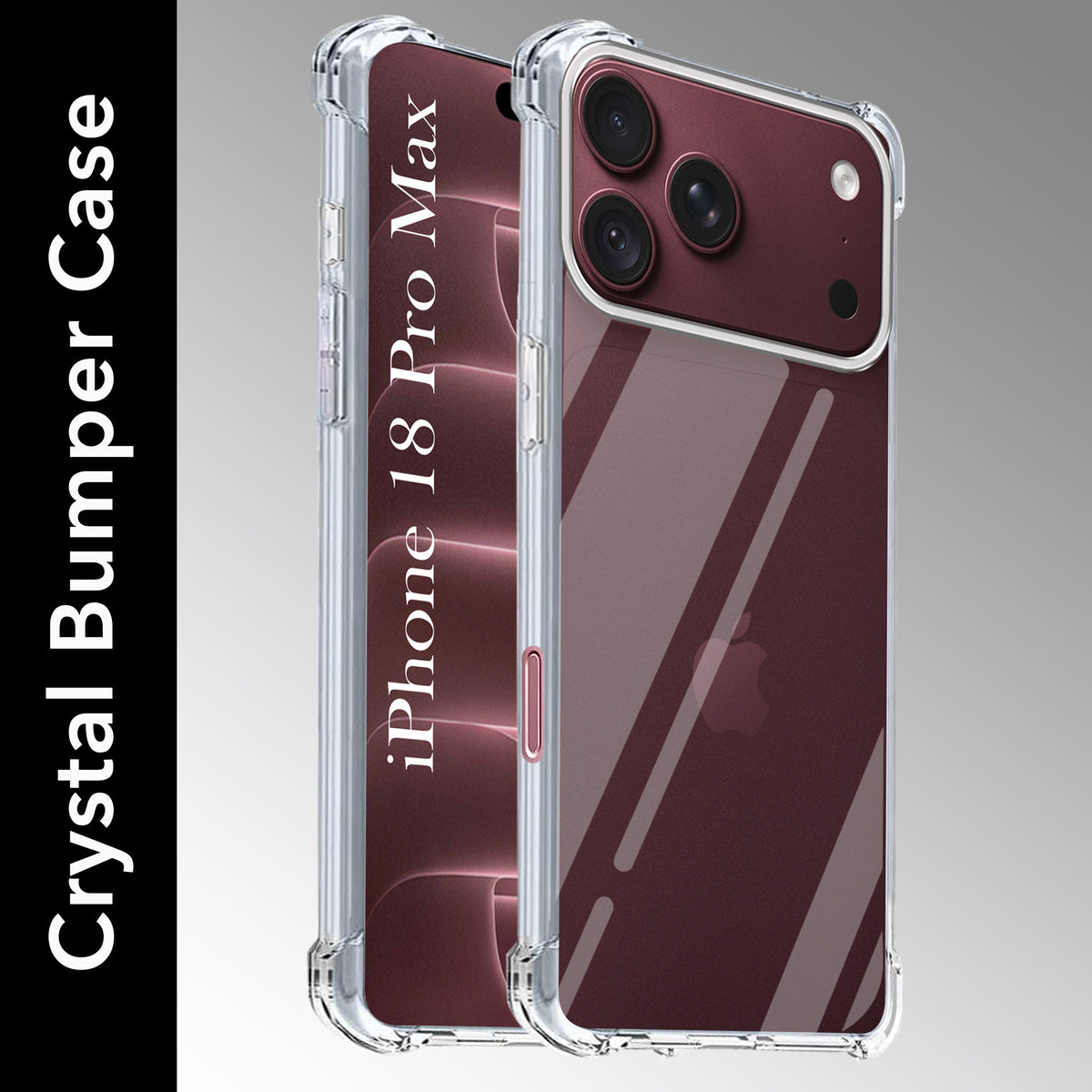 For Apple iPhone 18 Pro Max Back Cover Shockproof Crystal-Clear (Drop & Camera Protection | Hard Polycarbonate)