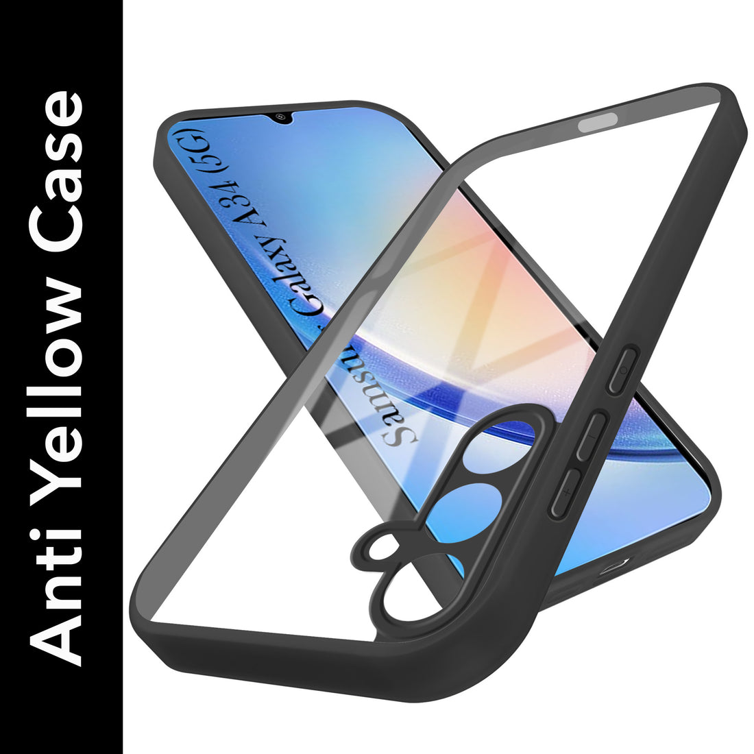 For Samsung Galaxy A34 5G Back Cover Case Ultra-Hybrid  (Lifetime Anti Yellow | Anti Scratch | Crystal Clear Shockproof)