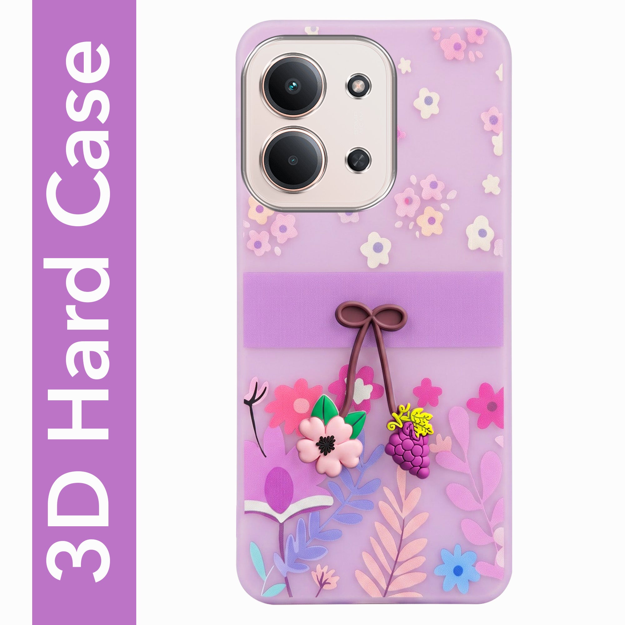 For Redmi 15C Back Cover Case (3D Cute Cartoons | Hard Back Side Soft | Matte Premium Finish | HD Printing)
