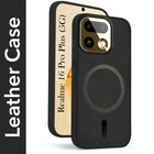 For Realme 16 Pro Plus 5G Back Cover Case Leather Finish (MagSafe Compatible Wireless Charging | Soft Touch | Camera Bump Protection)