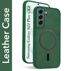 For Samsung Galaxy S22 Plus 5G Back Cover Case Leather Finish (MagSafe Compatible Wireless Charging | Soft Touch | Camera Bump Protection)