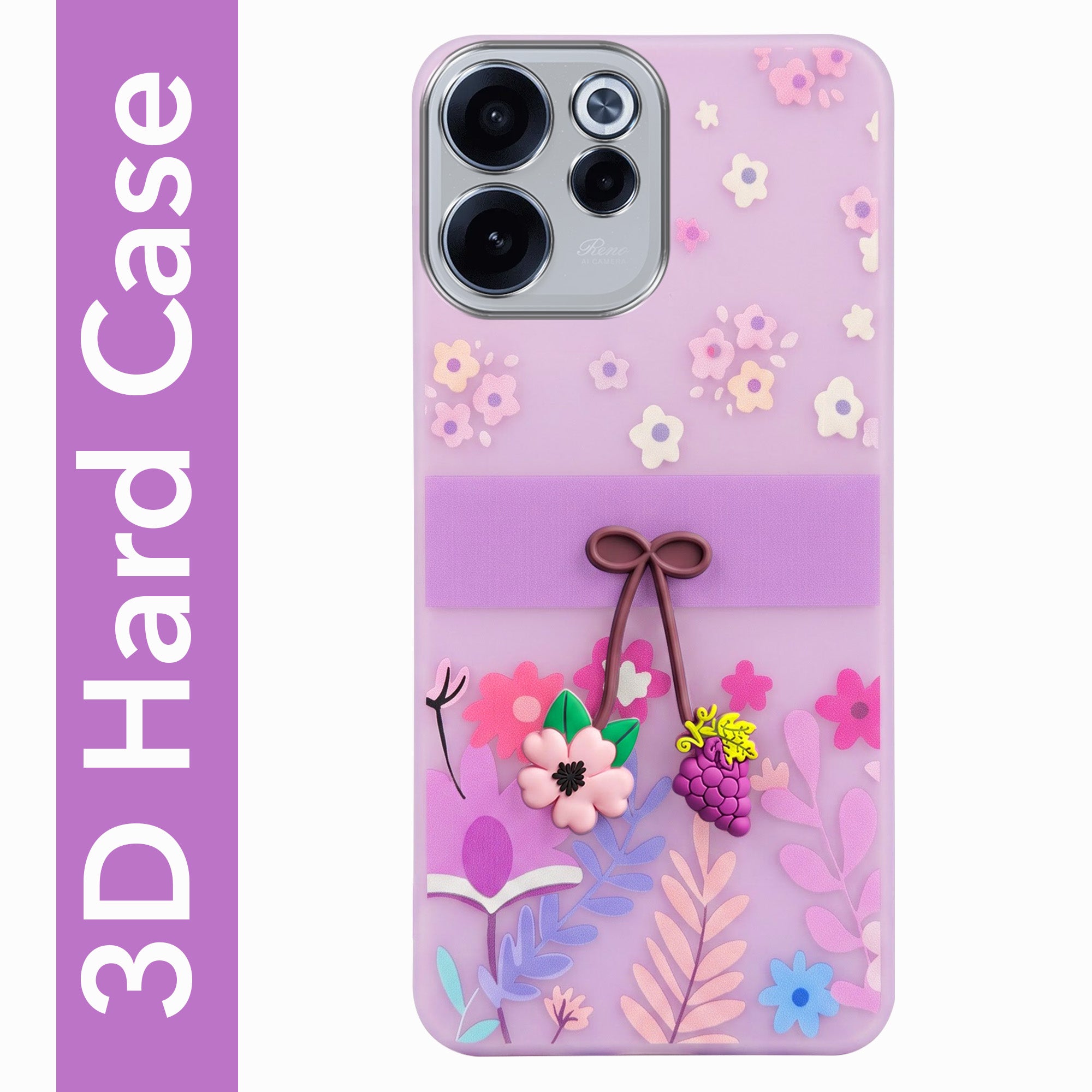 For Oppo Reno 15c Back Cover Case (3D Cute Cartoons | Hard Back Side Soft | Matte Premium Finish | HD Printing)