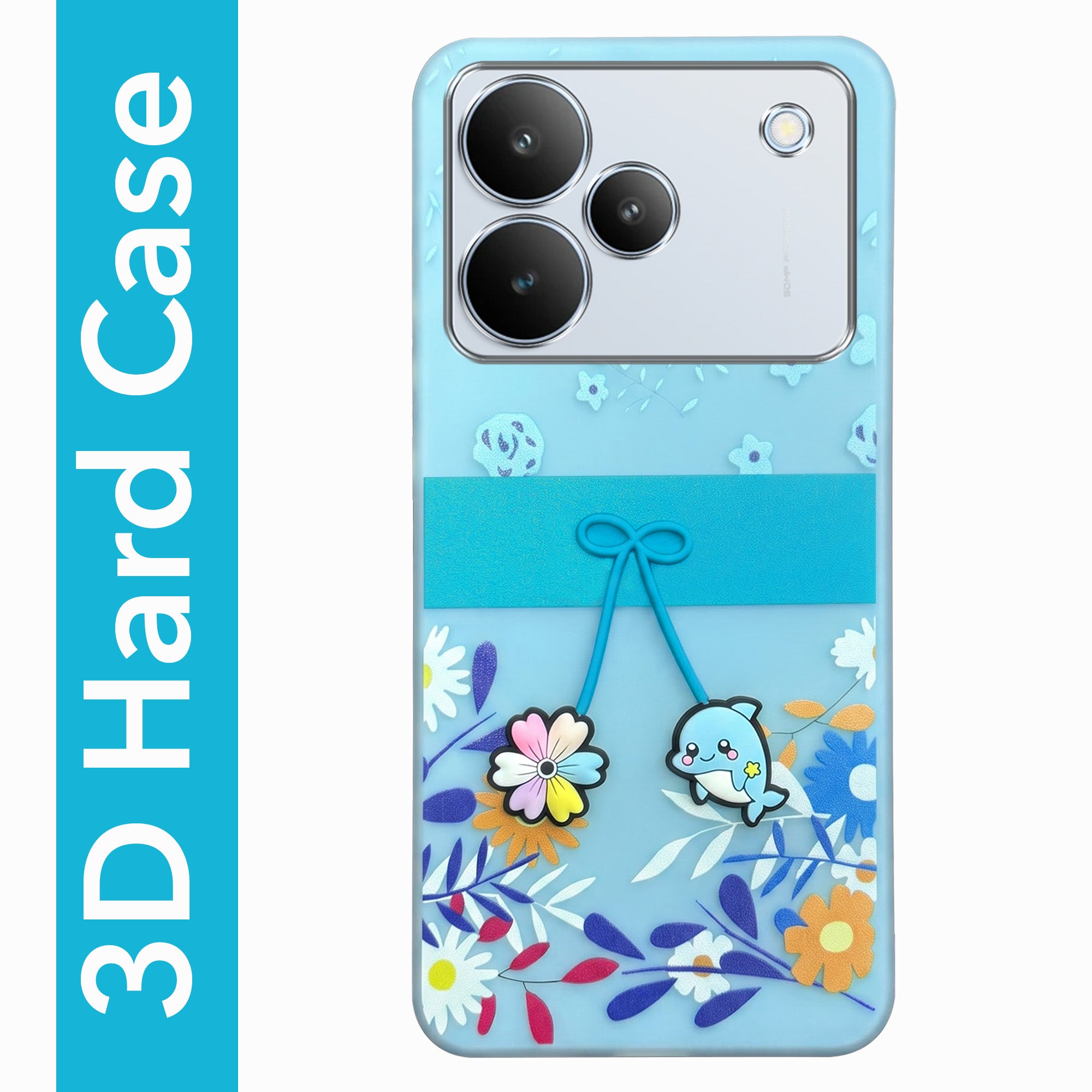 For Realme P4 Back Cover Case (3D Cute Cartoons | Hard Back Side Soft | Matte Premium Finish | HD Printing)