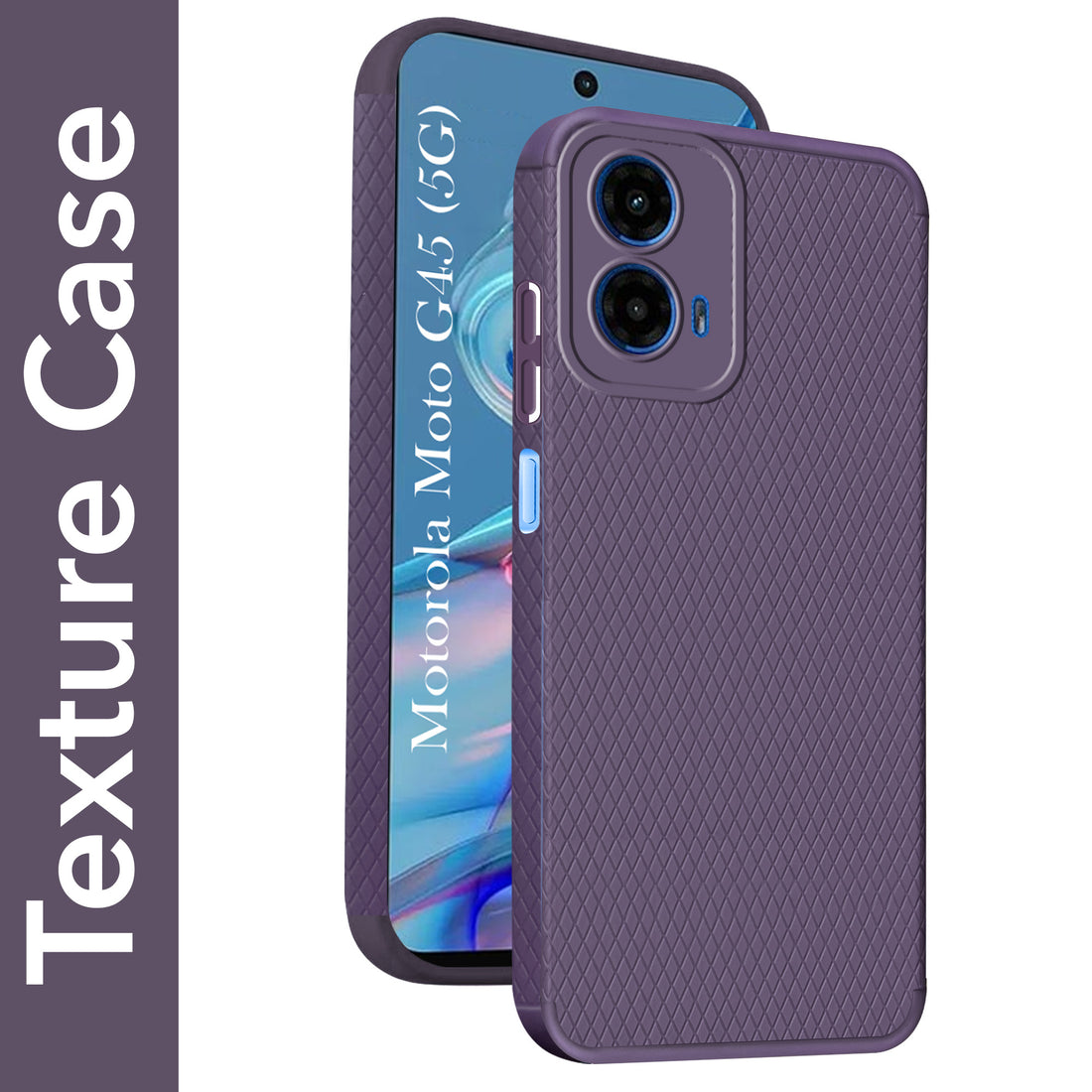 For Motorola Moto G45 Back Cover Case Liquid Silicone (Camera Protection | Side Grip Texture | Soft and Flexible)