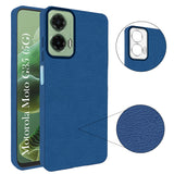 For Motorola Moto G35 5G Back Cover Case (Glass Like Camera Protection | Leather Feel | Minimalist Professional Grip)