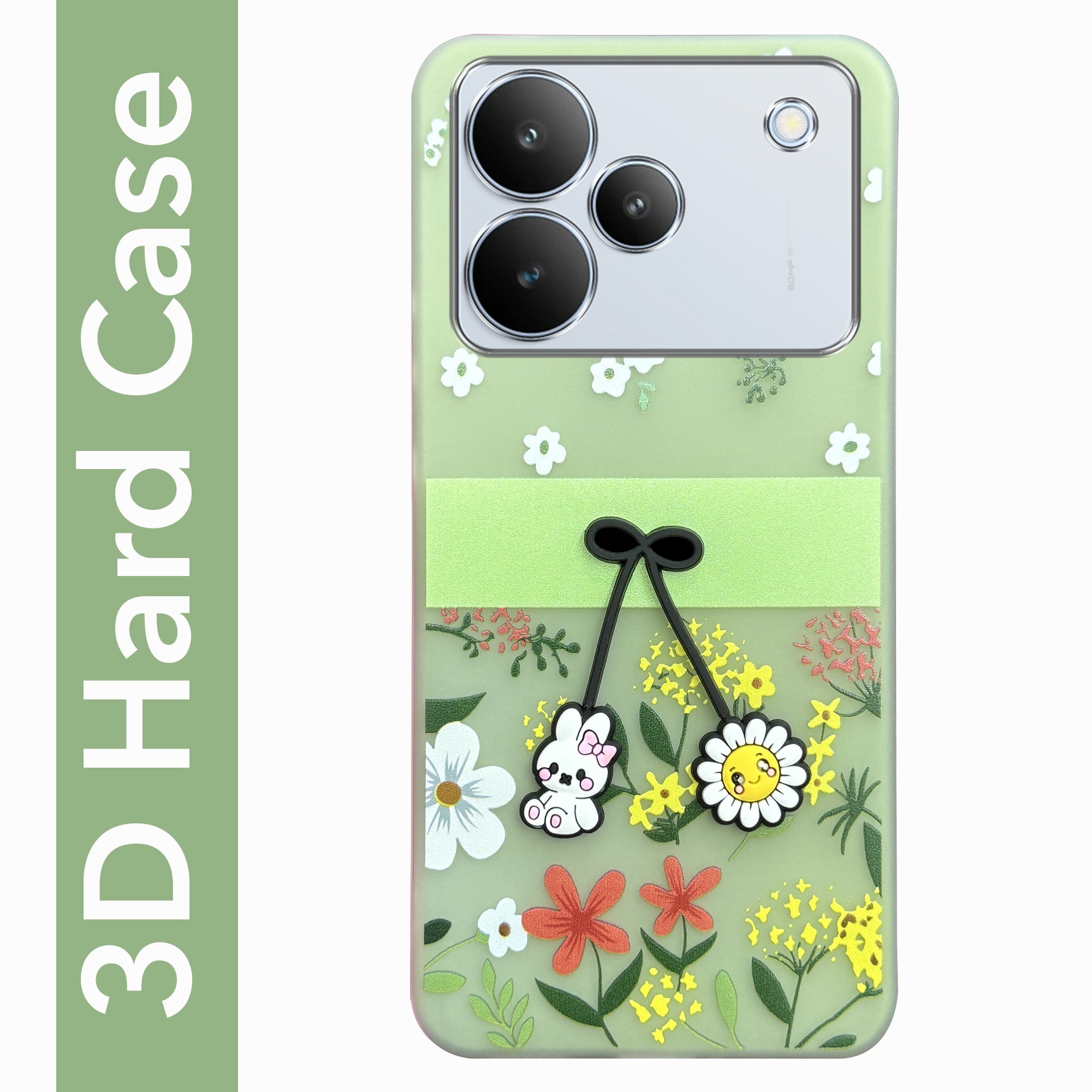 For Realme P4 Back Cover Case (3D Cute Cartoons | Hard Back Side Soft | Matte Premium Finish | HD Printing)