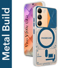 For Vivo Y200e Metallic Back Cover Case (Metallic Camera Protection & Buttons | Translucent Milky Shade | Hard Polycarbonate)