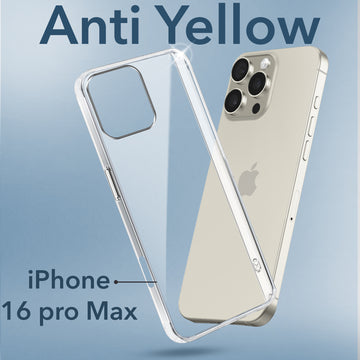 For Apple iPhone 16 Pro Max Back Cover (Hard Anti Yellow Clear Case | Drop & Camera Protection | Shockproof Polycarbonate)