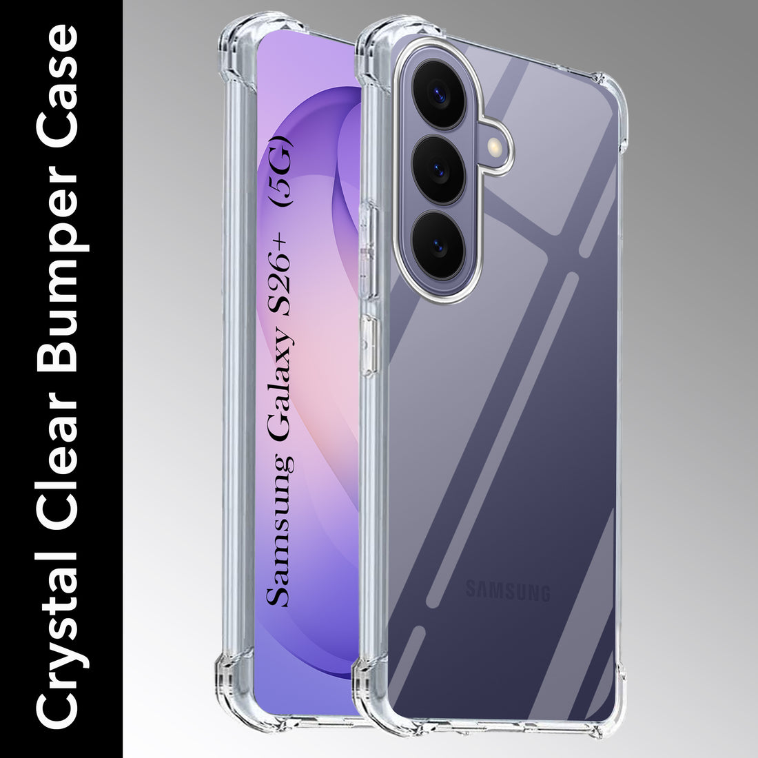 For Samsung Galaxy S26 Plus Back Cover Shockproof Crystal-Clear (Drop & Camera Protection | Hard Polycarbonate)