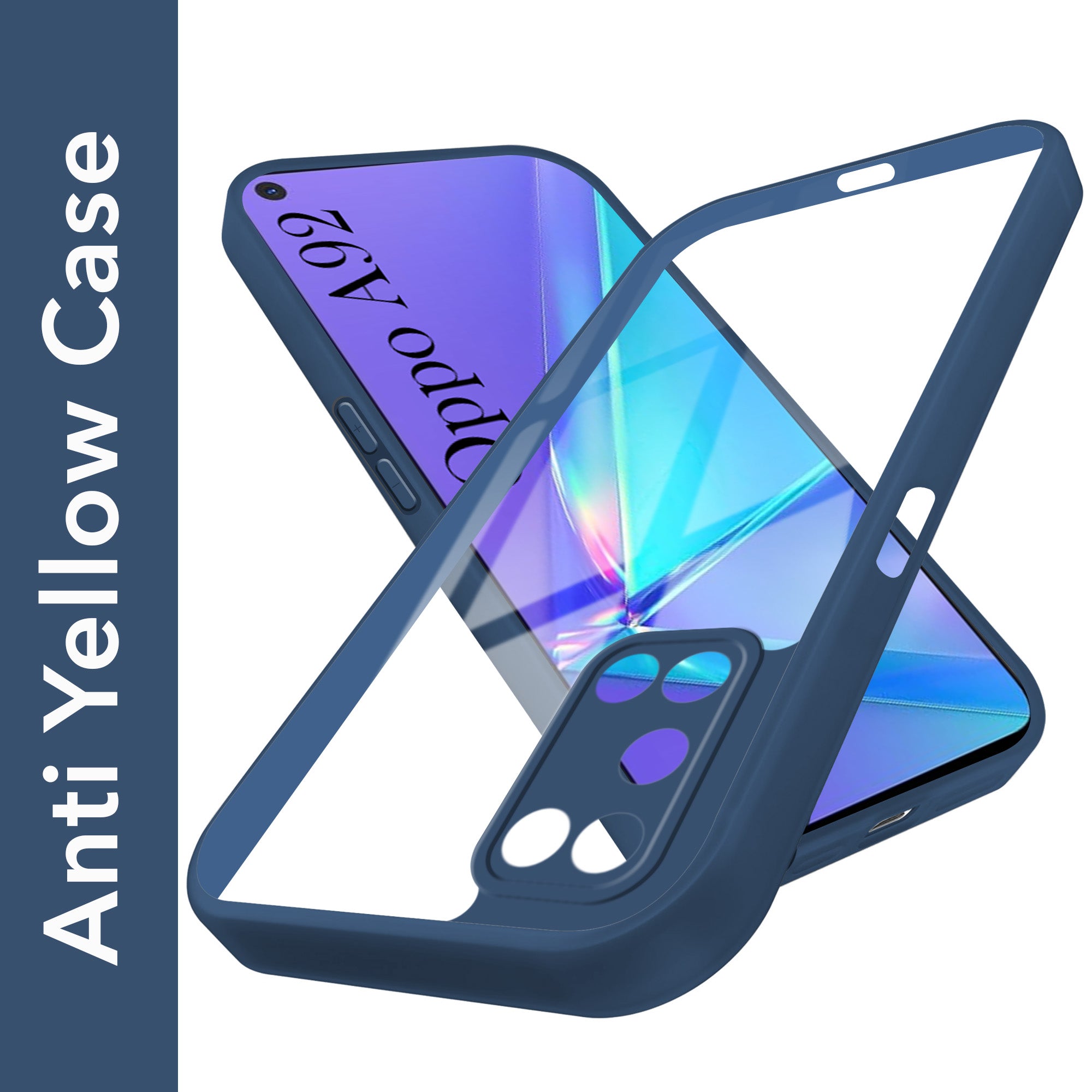 For Oppo A92 Back Cover Case Ultra-Hybrid (Lifetime Anti Yellow | Anti Scratch | Crystal Clear Shockproof)