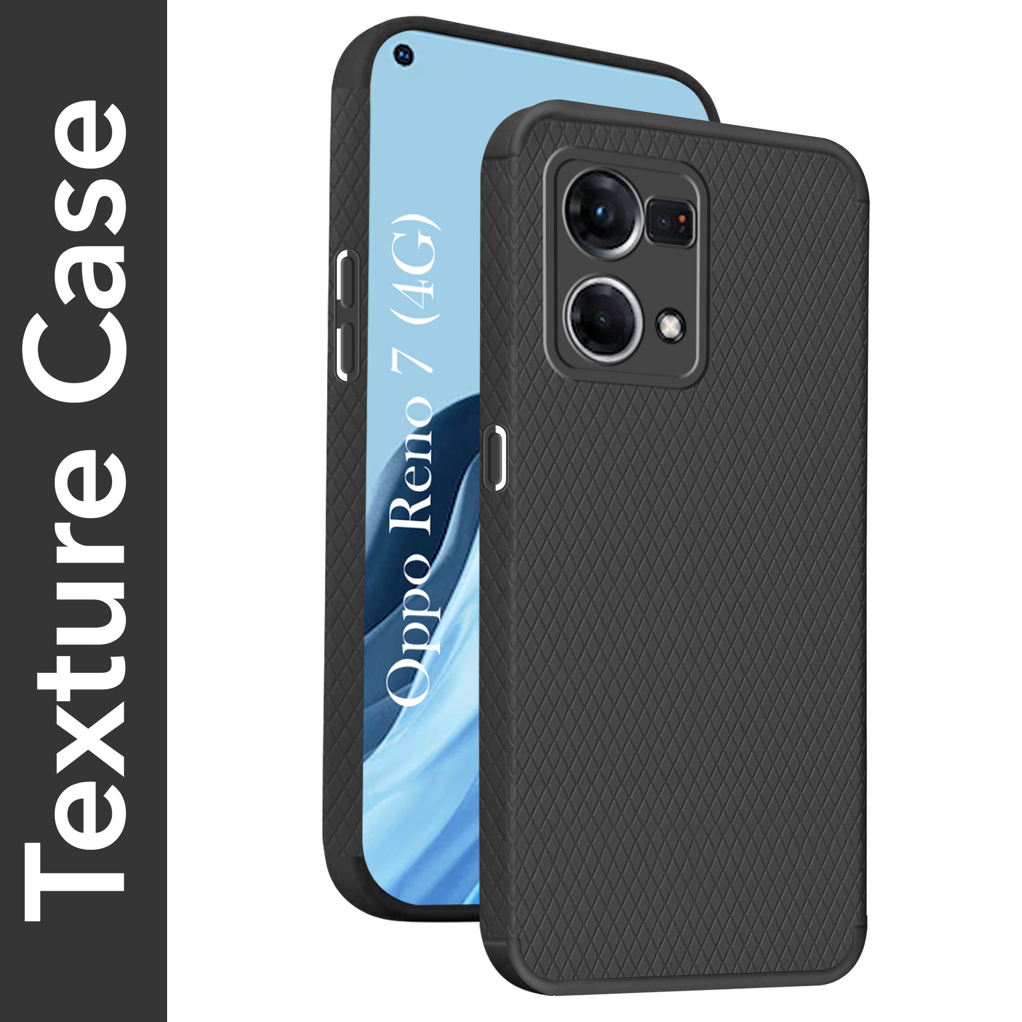For Oppo Reno7 | Reno 7 4G Back Cover Case (Liquid Silicone | Side Grip | Camera Protection)