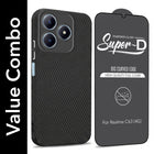 For Realme C63 Combo with Back Cover and 9H Tempered Glass (Liquid Silicone | Camera Protection | Oleophobic Coating Screen Glass)